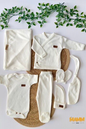 7Lİ HASTAHANE ÇIKIŞ SETİ BEYAZ