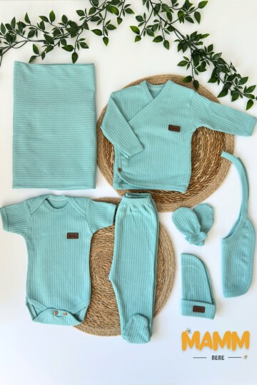 7Lİ HASTAHANE ÇIKIŞ SETİ YEŞİL