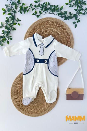 0-9 AY KRAVAT DETAYLI PATİKLİ TULUM