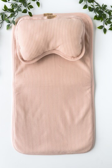 WAFFLE DESENLİ ALT AÇMA SETİ GÜL KURUSU