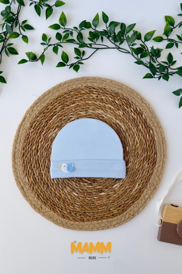 KUŞ KABARTMALI BEBEK BERESİ MAVİ