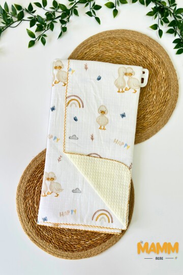 PİKELİ MÜSLİN BEBEK BATTANİYE ÖRDEK 100*100 CM