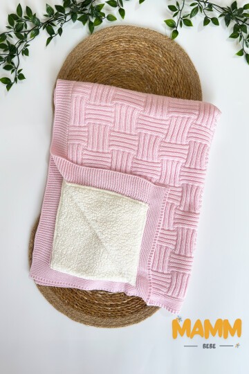 SEPET ÖRGÜ DESEN BEBE BATTANİYESİ PEMBE
