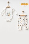 0-9 AY 2Lİ HAYVANLAR ALEMİ KOLLU TAKIM BEYAZ