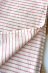 ÇİZGİLİ ÇİFT KAT MÜSLİN BATTANİYE PEMBE